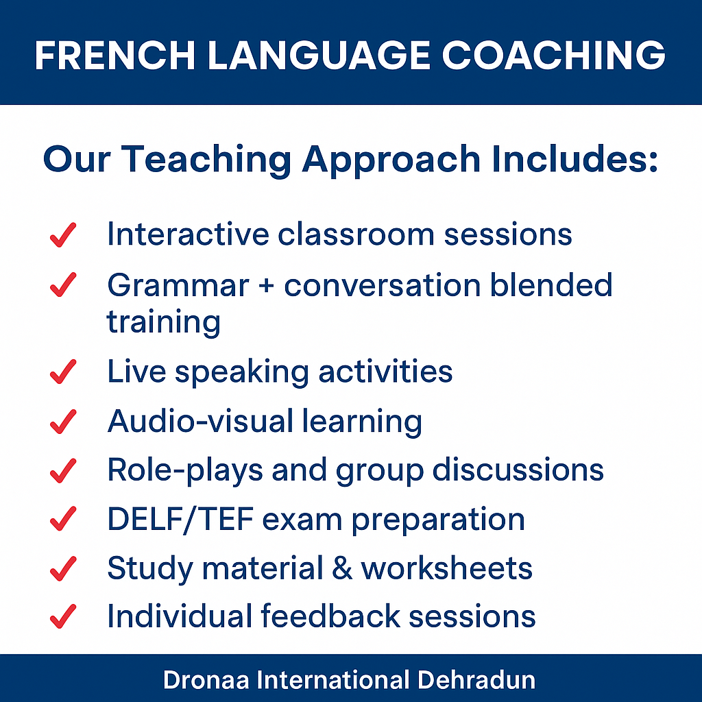 About French Language Coaching at Dronaa International
